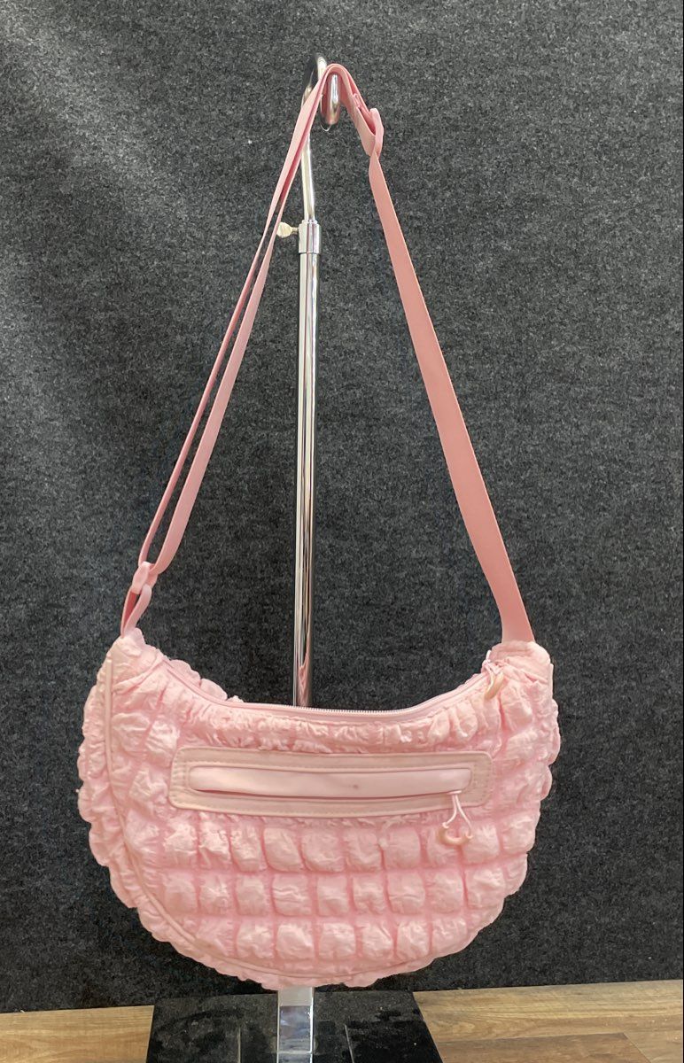 Wild Fable Pink Textured Popcorn Fabric Hobo Crossbody Bag Small