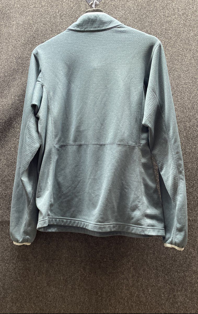 Columbia Women's Blue 1/4 Zip Waffle Grid Fleece Jacket Omni-Wick Size XL