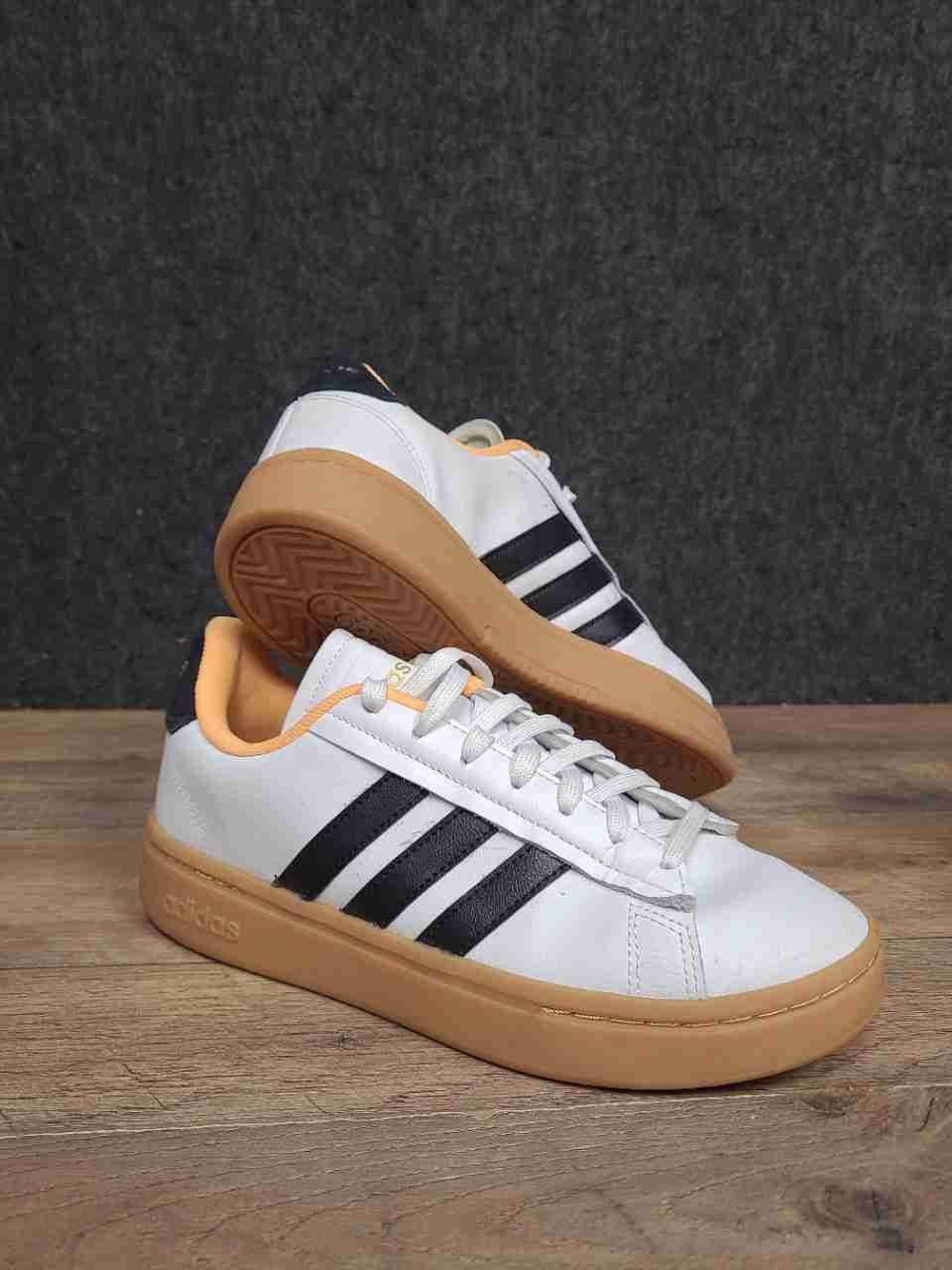 Adidas Grand Court Alpha White Black Gum Sneakers Women's Size 7