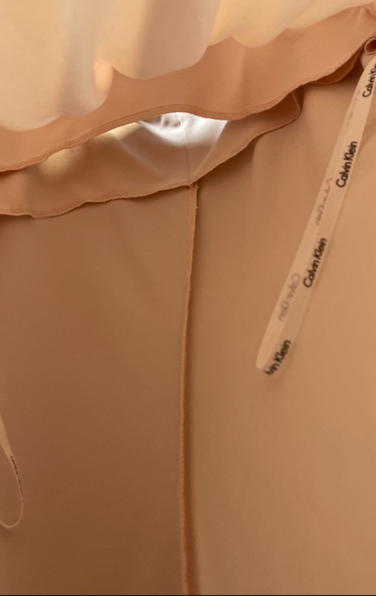 Calvin Klein Women's Pale Pink Sleeveless Pleated Keyhole Blouse Top Size S
