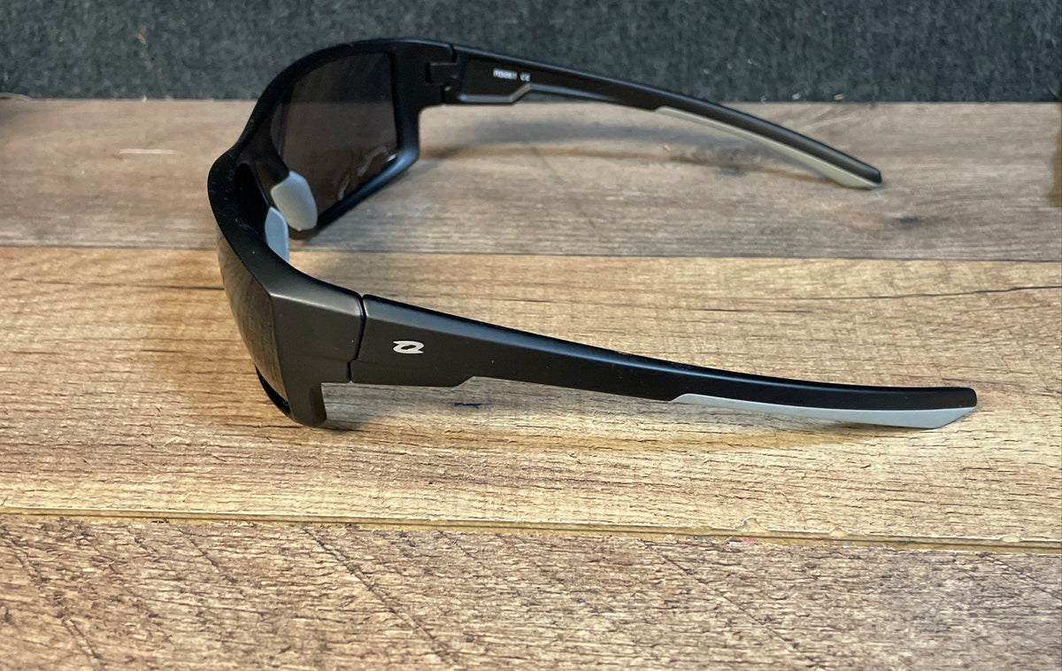 Rivbos Men's Sport Sunglasses Black Wrap Frame RB861 61-17-128 With Case