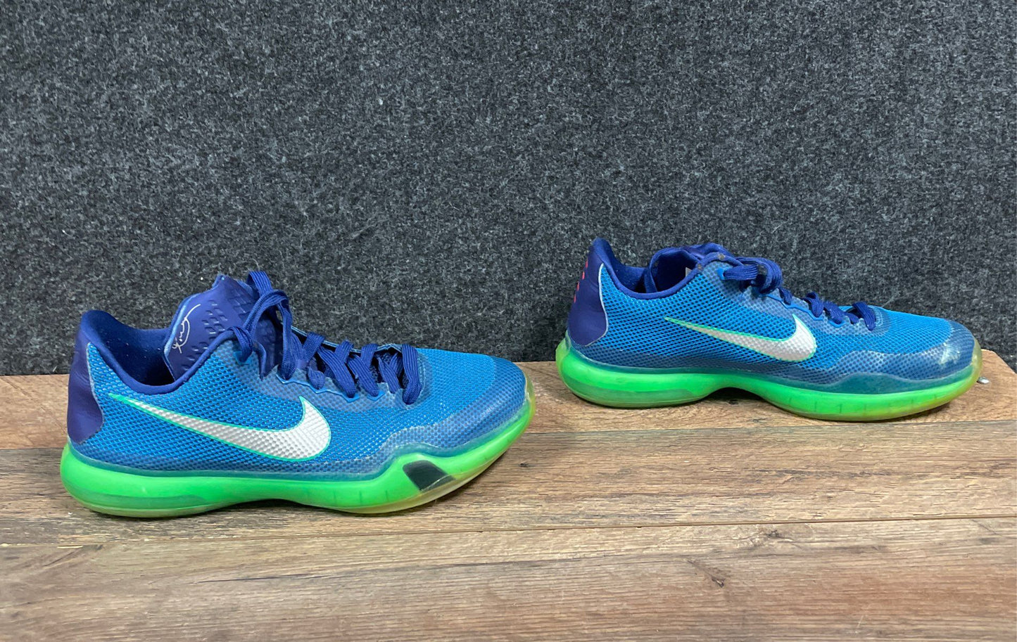 Nike Kobe X 10 GS Blue Lagoon Vapor Green Basketball Sneakers Size 7Y