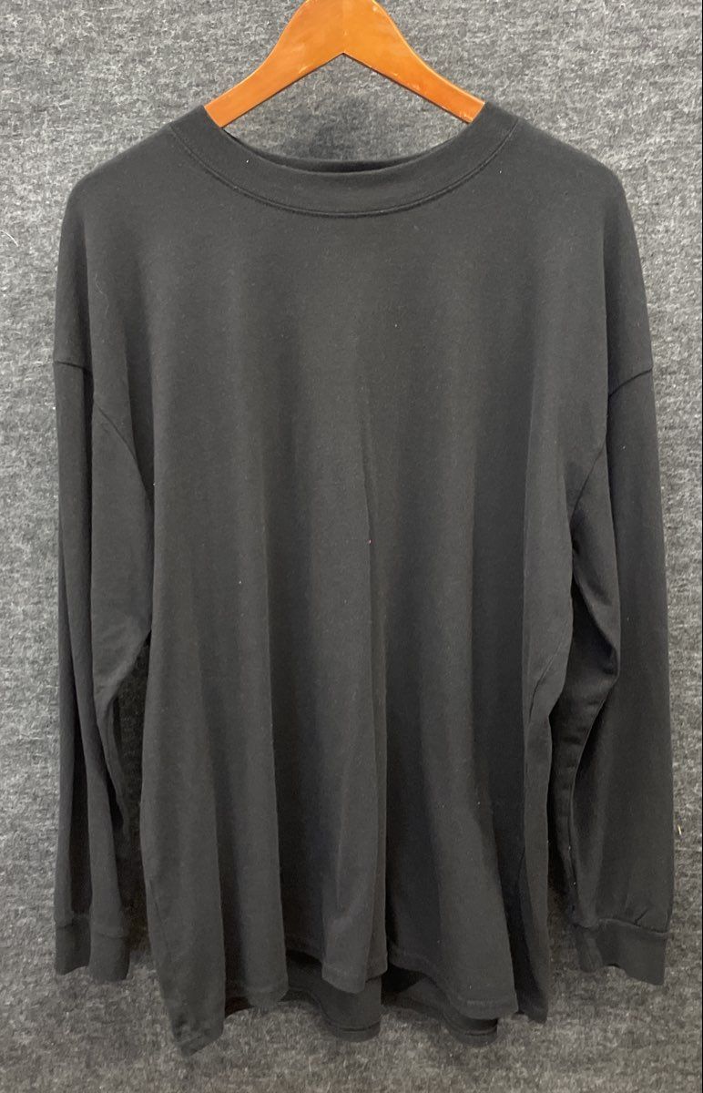 Boohooman Men's Black Worldwide Rose Graphic Long Sleeve T-Shirt Sz M