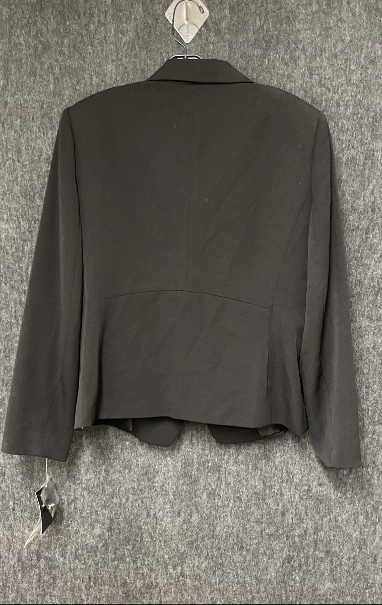 Suit Studio Women's Black Blazer Leopard Lining Single Button NWT Sz 14P