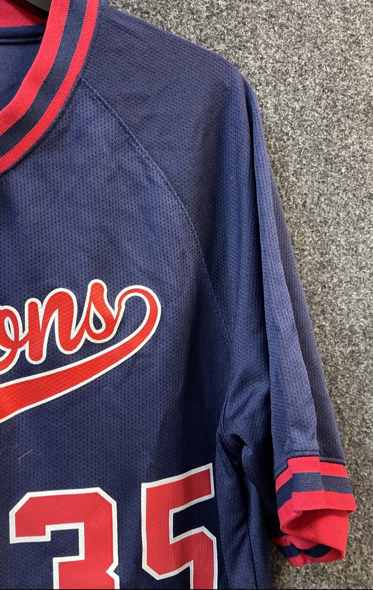 Holloway Men's Cannons #35 Baseball Jersey Navy Blue Mesh Team Sports Sz M