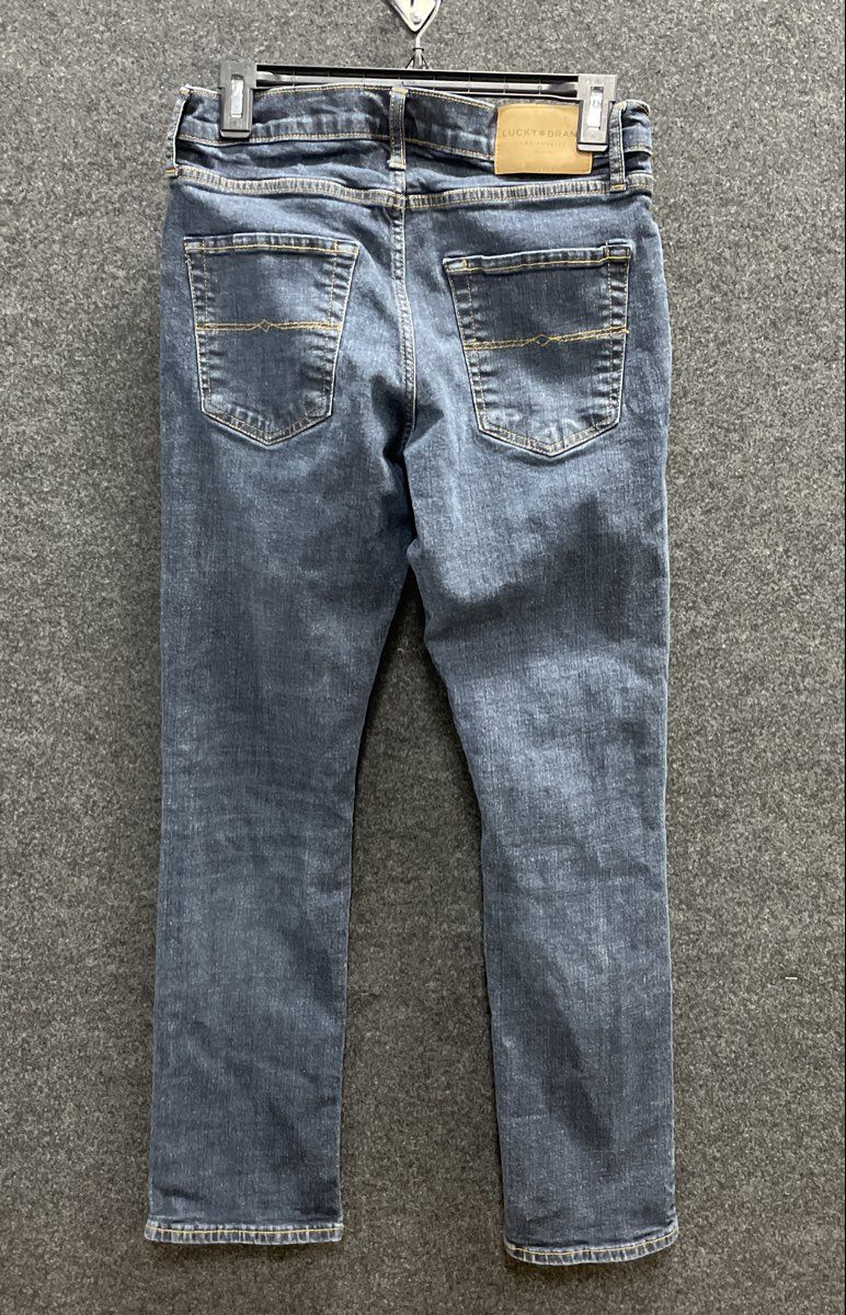 Lucky Brand Men's Dark Wash Blue Slim Straight Leg Denim Jeans Sz 29x30