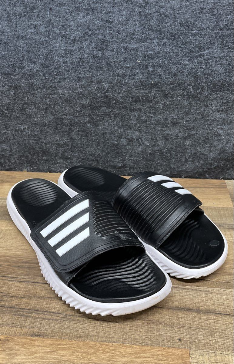 Adidas Alphabounce Slide Core Black Cloud White Men's Sandal Size 13