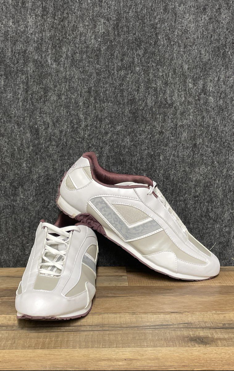 Pony D-RAM White Burgundy Patterned Lifestyle Sneakers Women's Size 9