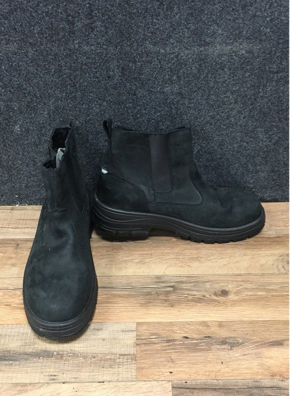 Clitenk Black Slip-On Safety Chelsea Work Boots Men's Size 14