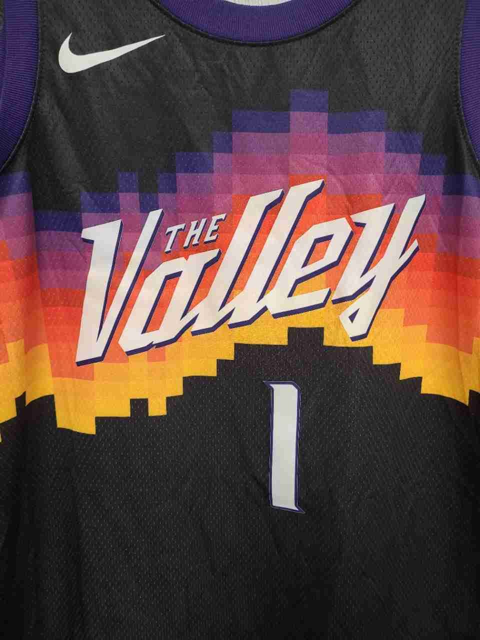 Nike Men's Phoenix Suns Devin Booker #1 The Valley City Edition Jersey Sz 48 L
