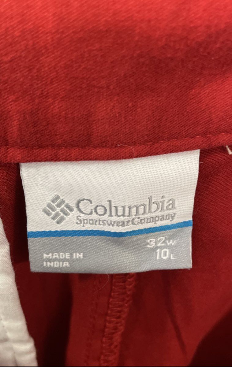 Columbia Men's Red 100% Cotton Cargo Utility Shorts Sz 32x10