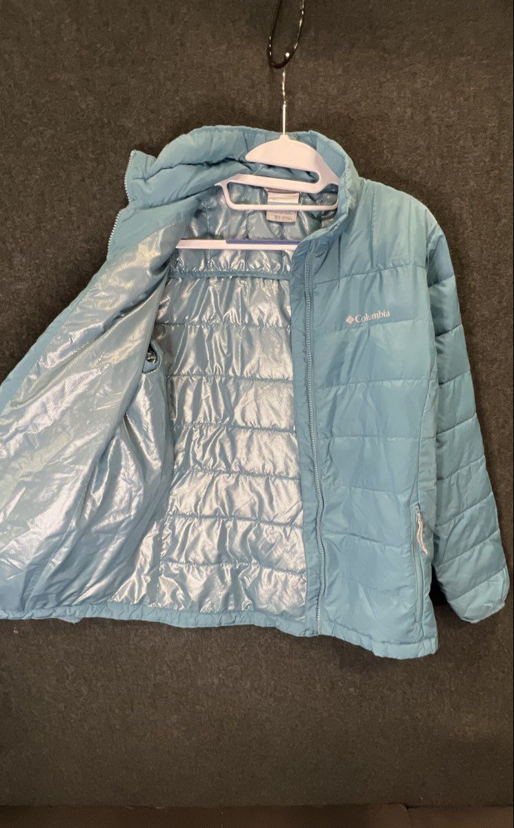 Columbia Women's Light Blue Omni-Heat Interchange Puffer Insulated Jacket Sz M