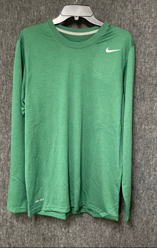 Nike Men's Green Legend Dri-Fit Heathered Long Sleeve Training Tee Shirt Sz M