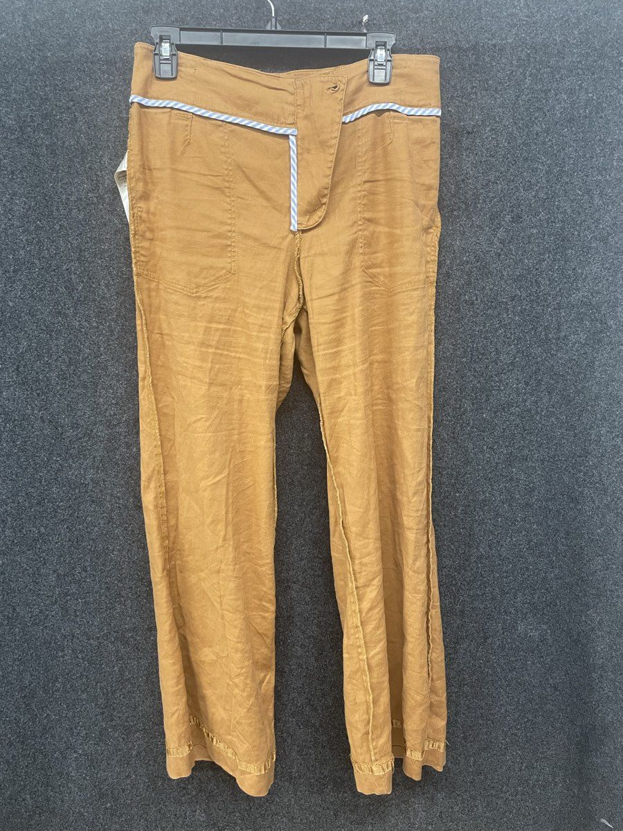 Maeve by Anthropologie Women's The Colette Cropped Wide Leg Pants Brown Sz 8P
