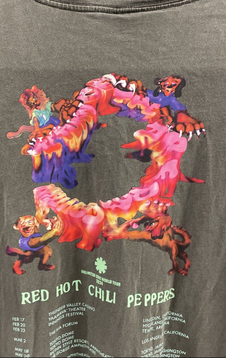Red Hot Chili Peppers Unlimited Love 2024 World Tour T-Shirt Gray Sz L