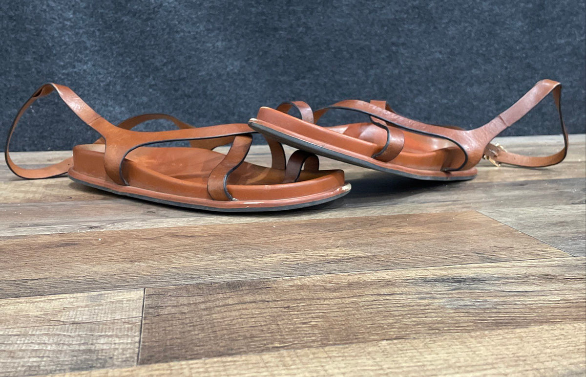 Steve Madden Brown Strappy Toe Loop Slingback Sandals Women's Size 8M