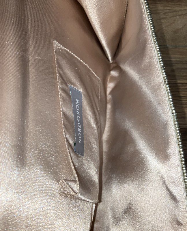 Nordstrom Gold Beaded Rhinestone Envelope Clutch Crossbody Bag Evening