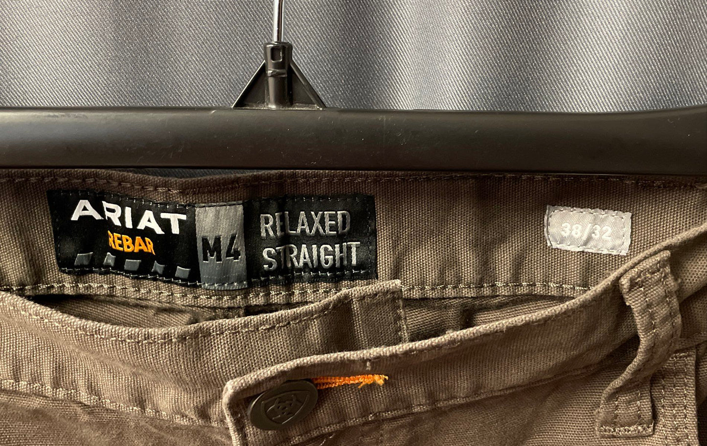 Ariat Men's Brown Rebar M4 Relaxed Straight Work Utility Pants Size 38x32