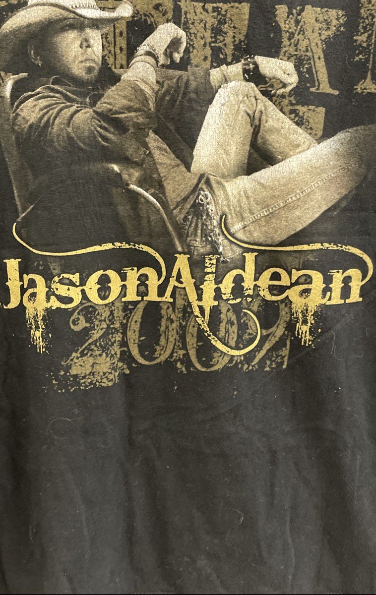Jason Aldean 2009 Wide Open Tour Concert T-Shirt Double Stitch Anvil Sz M