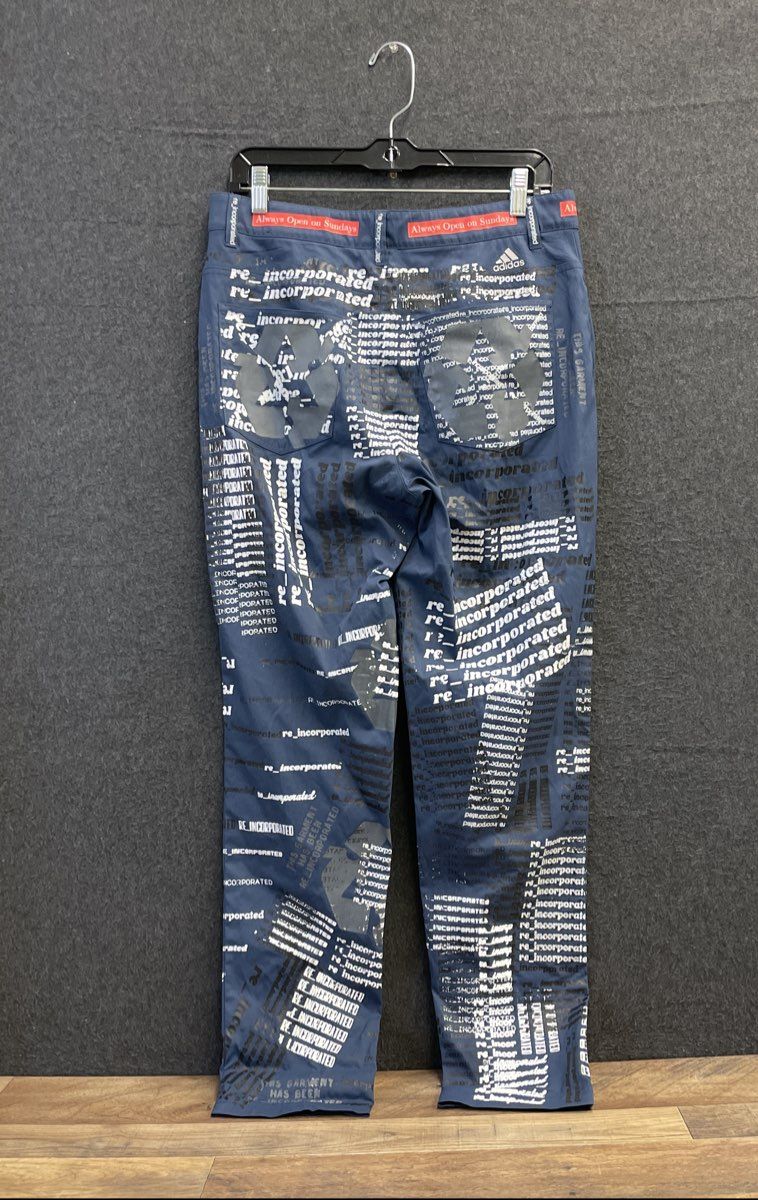 Adidas Men's Always Open on Sundays Graphic Blue Pants Sz 32
