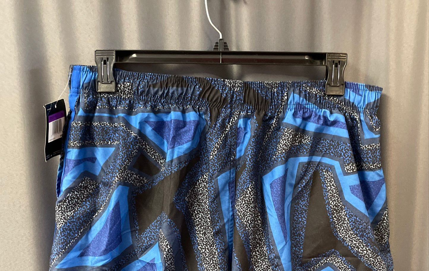 Nike Men's Blue Patterned Geometric Swim Trunks Mesh Lining Sz XXL NWT