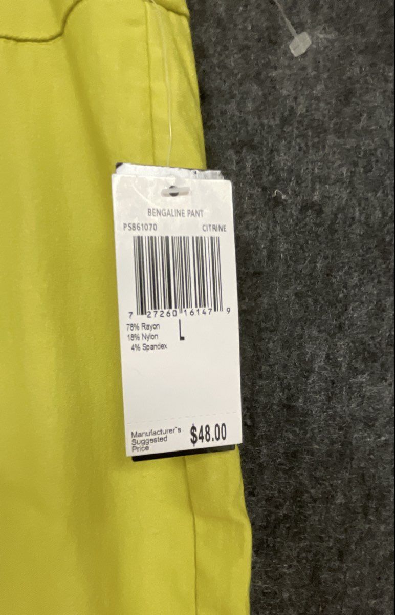 Premise Studio Women's Citrine Yellow Bengaline Stretch Bermuda Shorts Sz L NWT