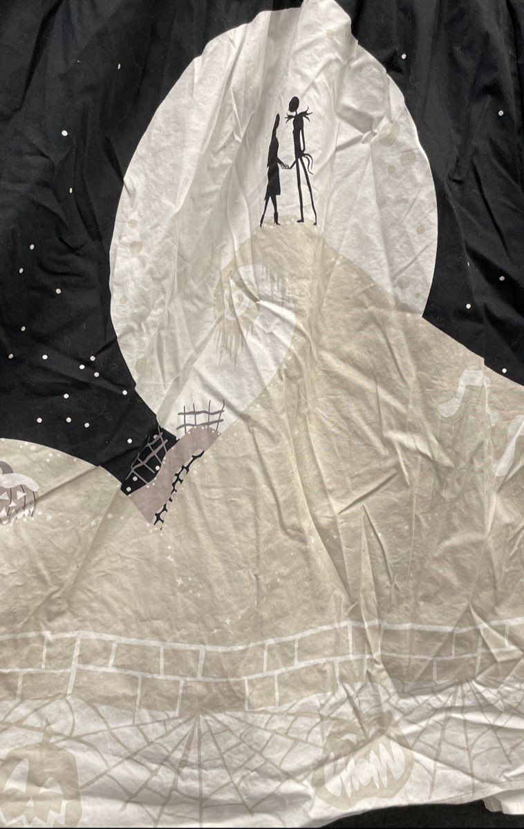 Disney Nightmare Before Christmas Jack Sally Graphic A-Line Skirt Women's M