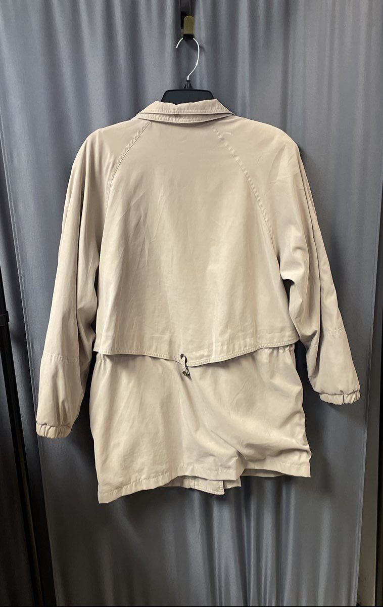 Vintage 90s Braetan Women's Beige Storm Flap Drawstring Waist Jacket Sz S