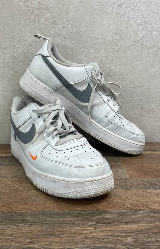 Nike Air Force 1 '07 LV8 White Wolf Grey Total Orange Sneakers Size 13