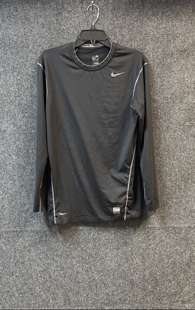 Nike Men's Black Long Sleeve Nike Pro FIT DRY Athletic Training Shirt Sz XL