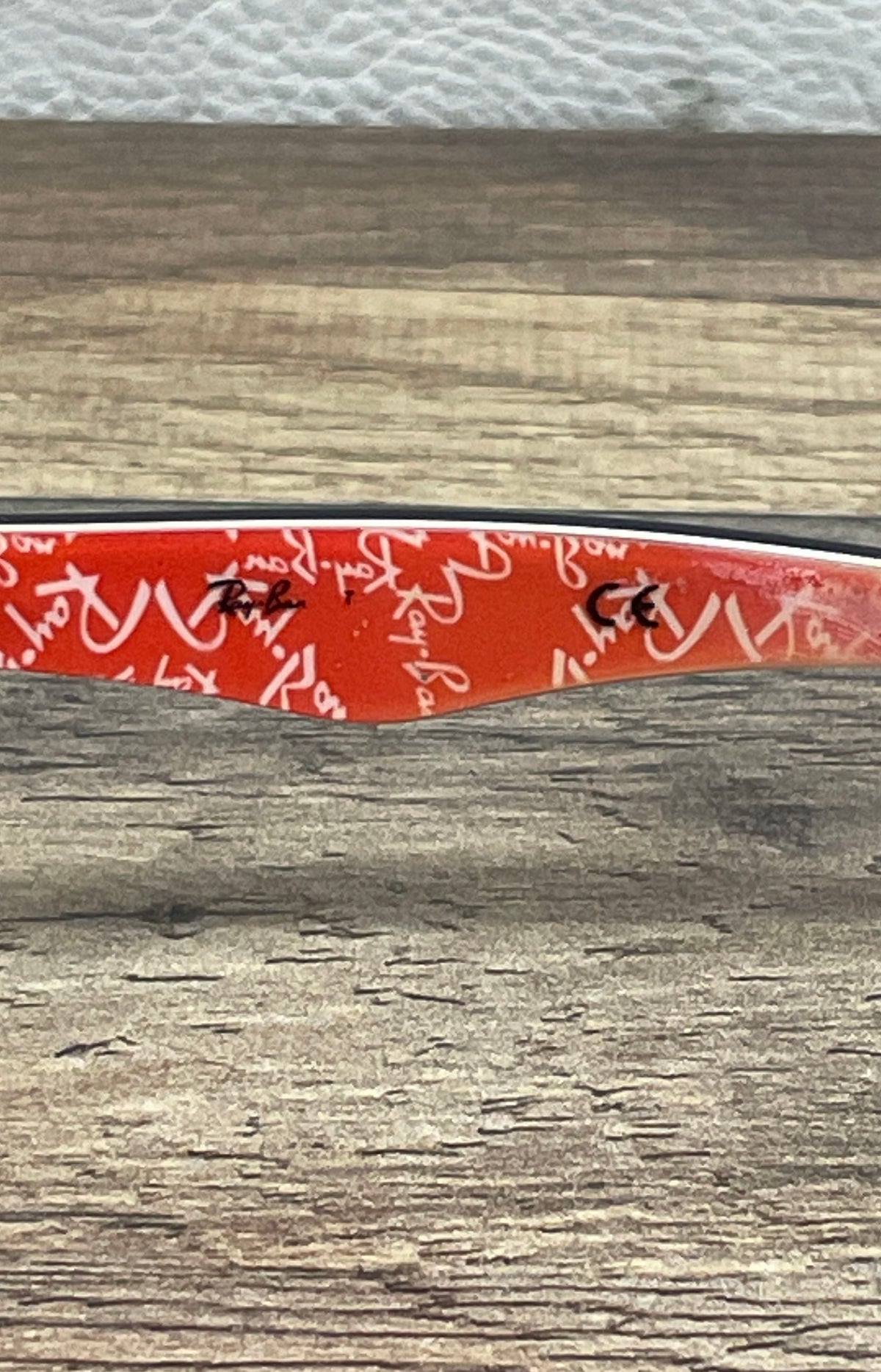 Ray-Ban Unisex RB 5206 2479 Eyeglasses Black Red Print Sz 52-18 140 With Case