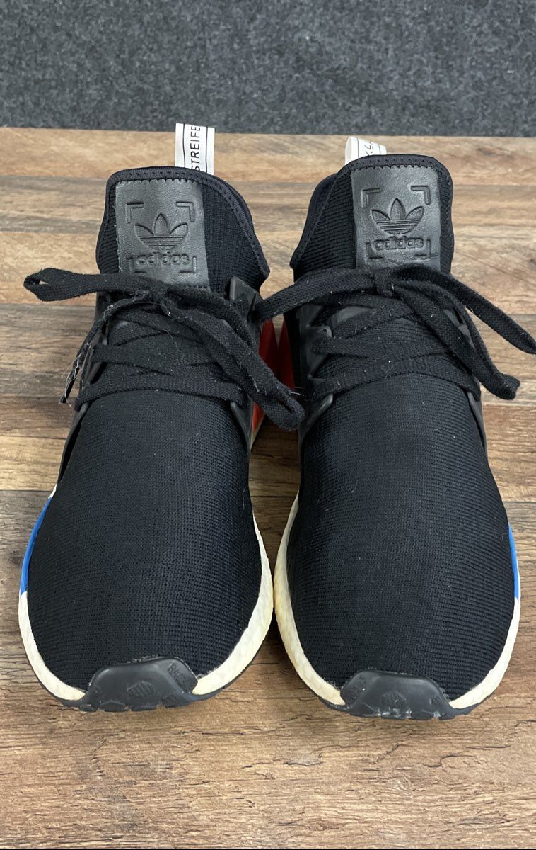 Adidas NMD_XR1 Core Black Solar Red Blue Running Sneakers Men's Size 13