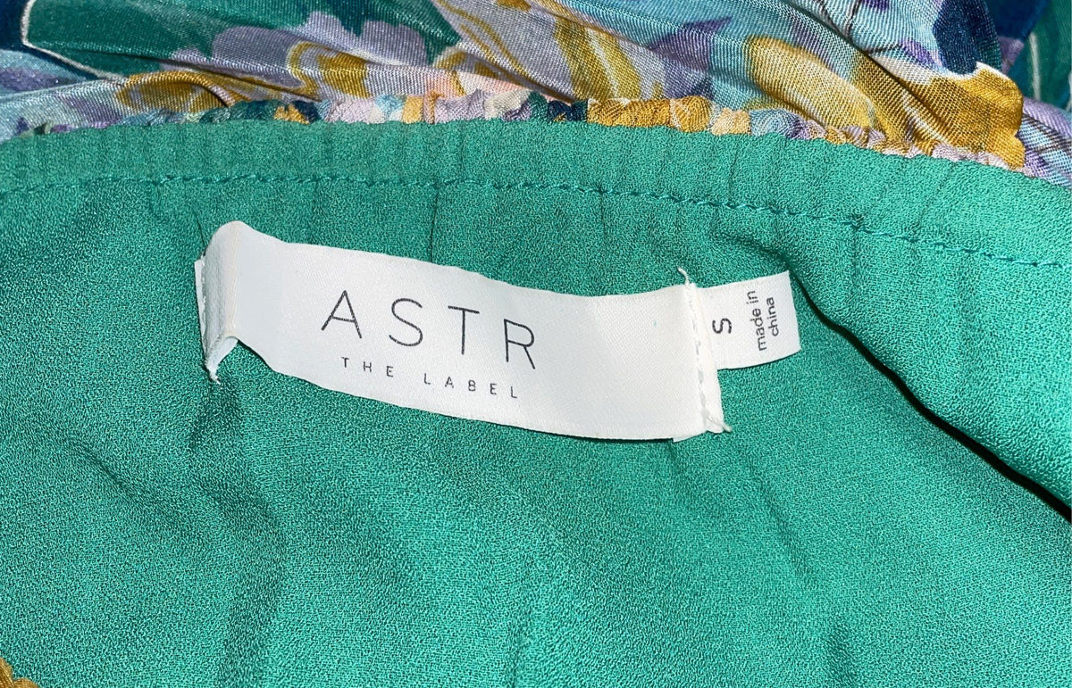 ASTR the Label Women's Floral Pleated Maxi Dress Chain Straps Size M