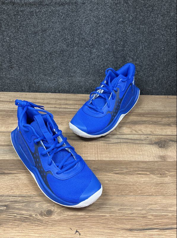 Under Armour Jet '23 Royal Blue White Kids Basketball Shoes Size 6.5Y
