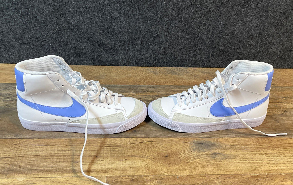 Nike Blazer Mid 77 White University Blue Leather Sneakers Size 7Y DM0886-123