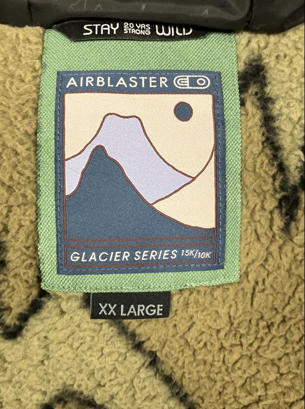 Airblaster Women's Chore Insulated Jacket Green Glacier Series 15K Sz XXL