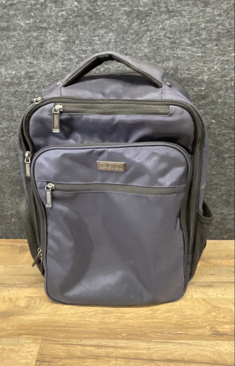 Kenneth Cole Reaction Gray EZ-Scan Laptop Tech Backpack Travel Bag