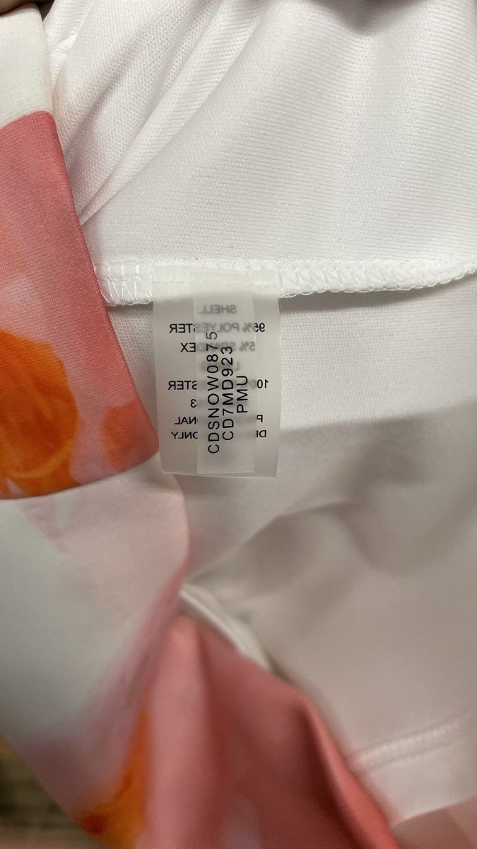 Calvin Klein Women's White Pink Floral Sleeveless Sheath Dress Size 8