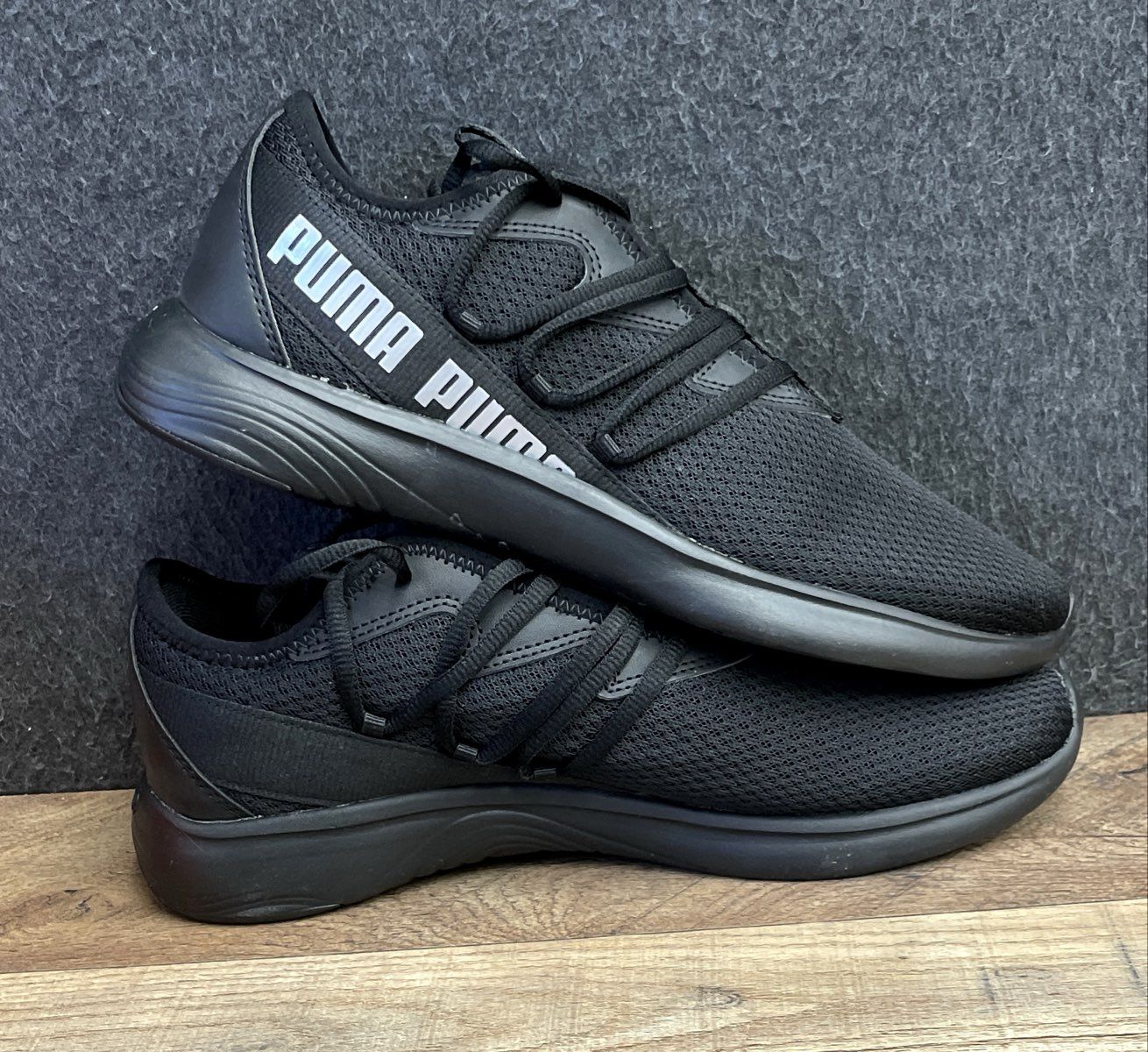PUMA Softride Enzo NXT Triple Black Men's Running Training Shoes Size 10