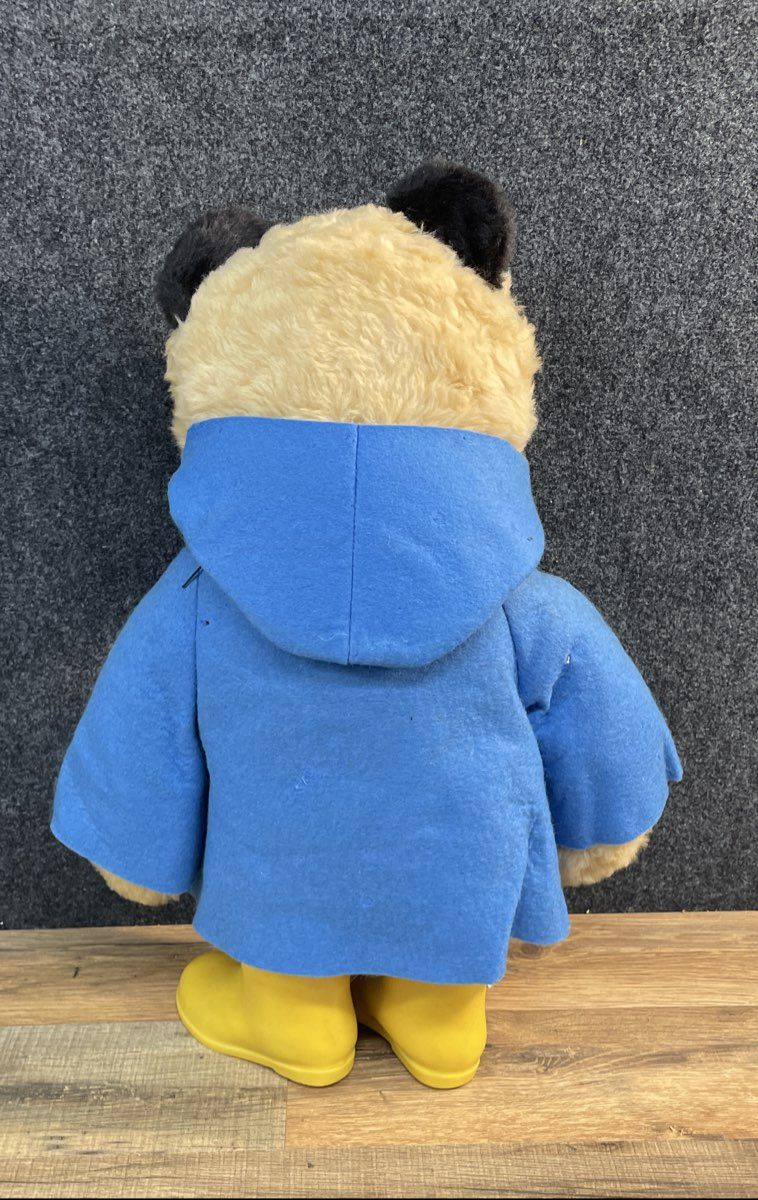 Vintage 1975 Eden Toys Paddington Bear Plush Duffle Coat Yellow Boots w/ Tag