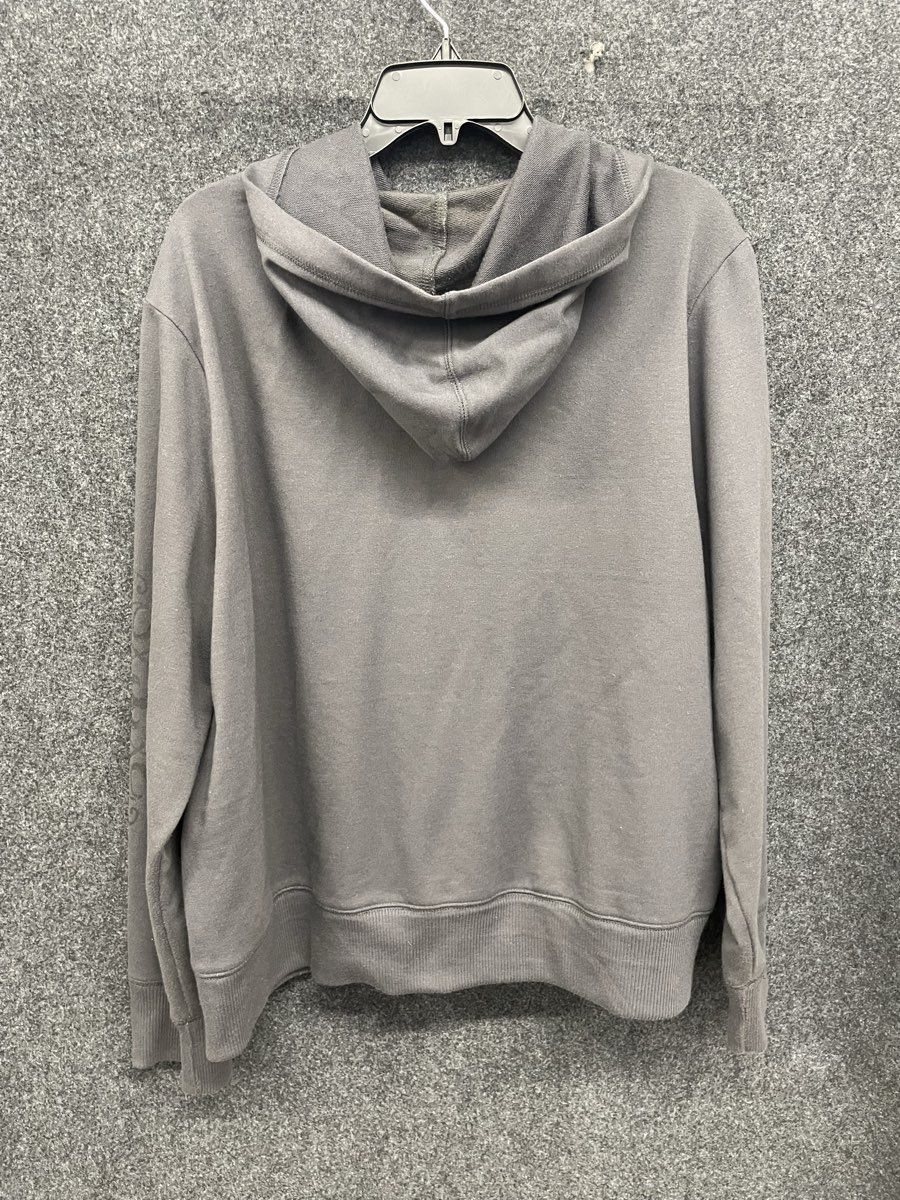 Cato Women's Gray Full Zip Hoodie French Terry Damask Graphic Plus Size 22/24W