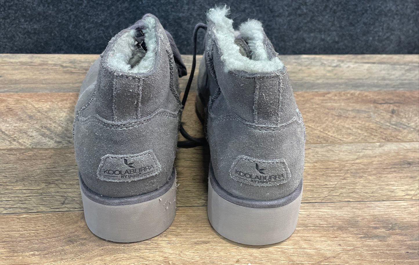 Koolaburra by UGG Shazi Grey Suede Fur Lined Chukka Boots Women's Size 9