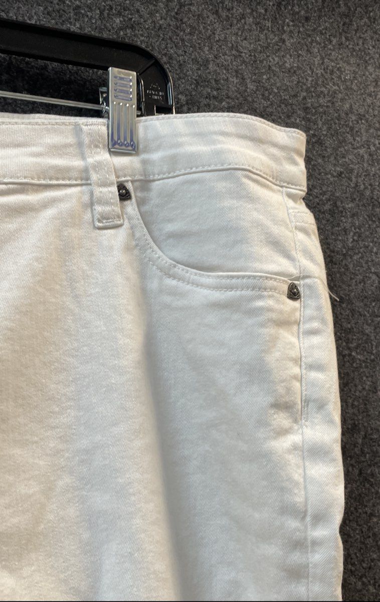 Kut from the Kloth Women's White Boyfriend Stretch Jeans Size 18W