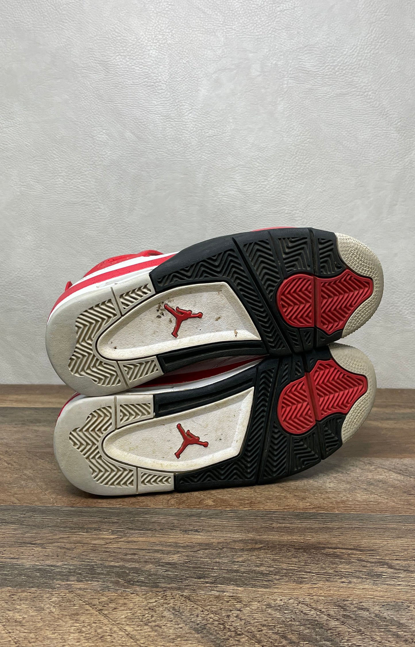 Nike Air Jordan 4 Retro GS Red Cement White Fire Red Black 408452-161 Size 4Y