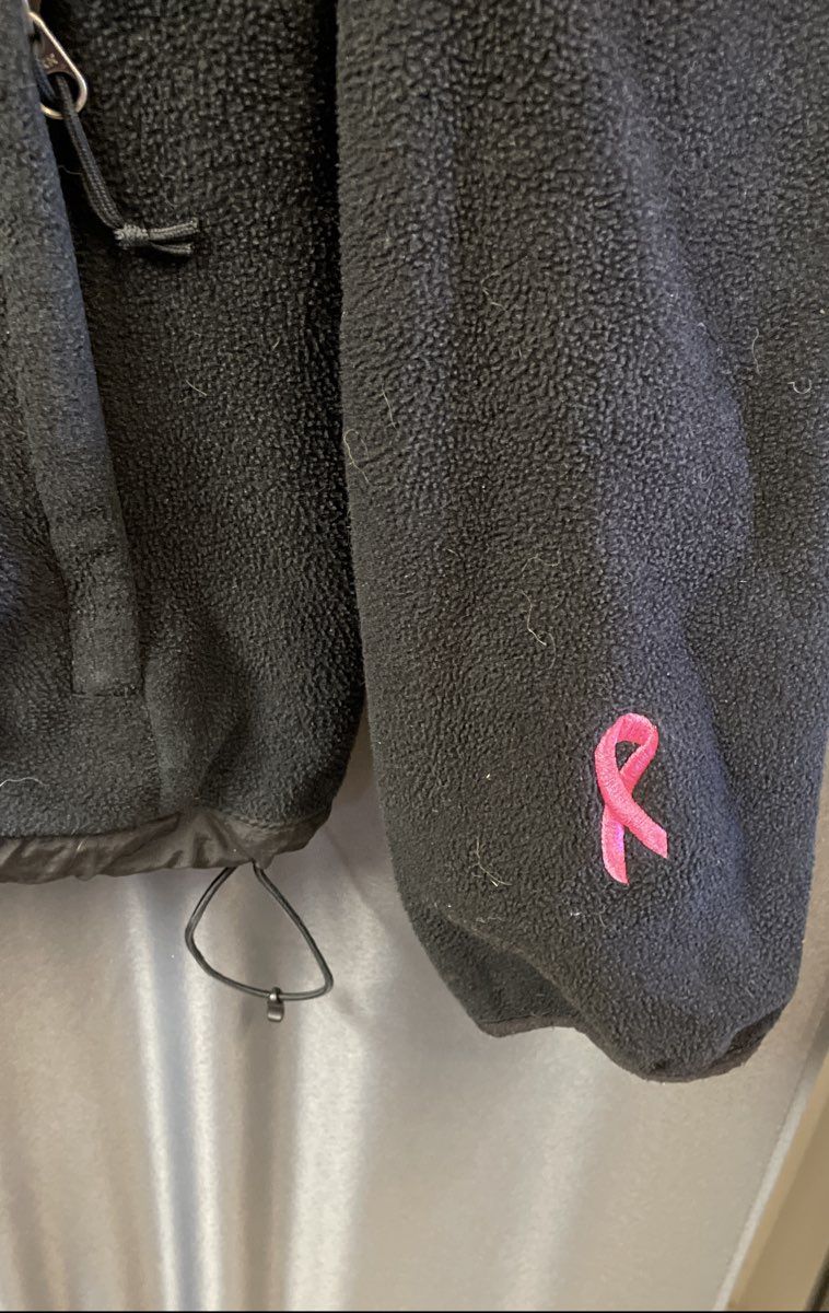 The North Face Women's Denali Fleece Jacket Black Breast Cancer Pink Sz M