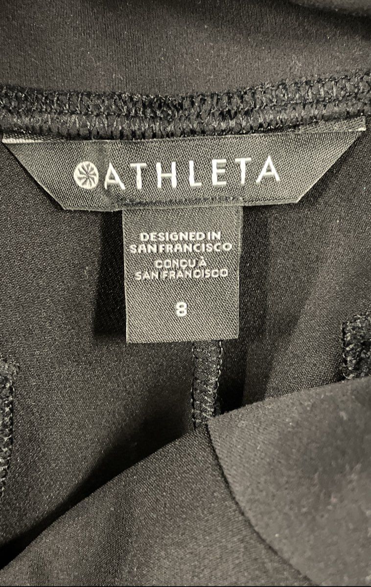 Athleta Women's Black Endless Pants High Rise Tapered Leg Stretch Sz 8