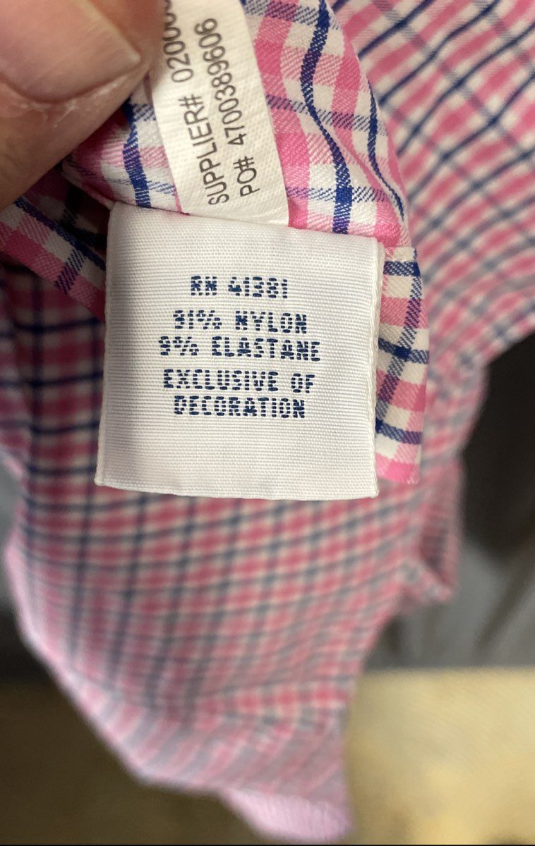 Ralph Lauren Men's Performance Pink Blue Plaid Button Down Shirt Sz M