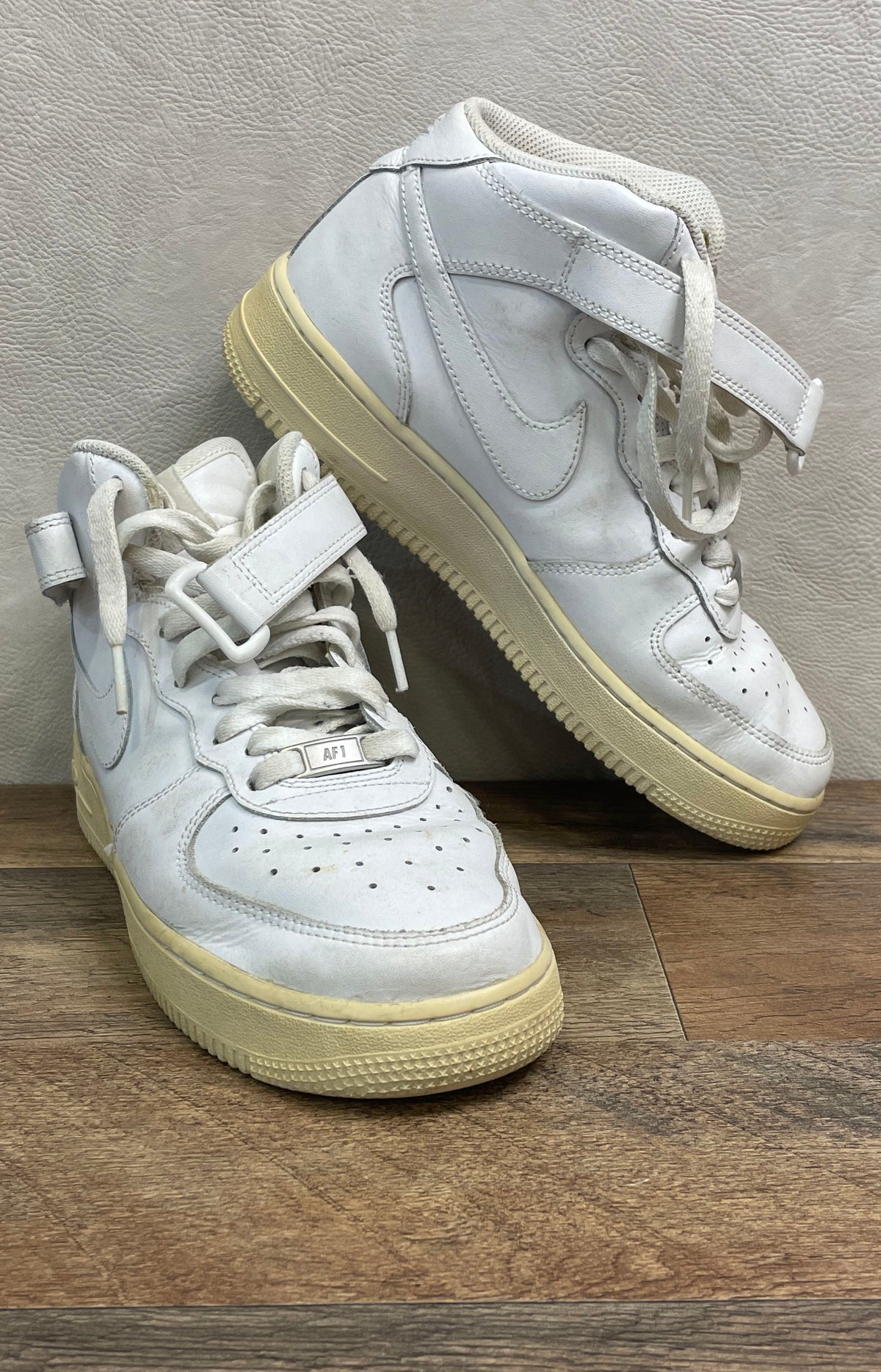 Nike Air Force 1 Mid '07 Triple White Big Kids Sneakers Size 7Y DH2933-111