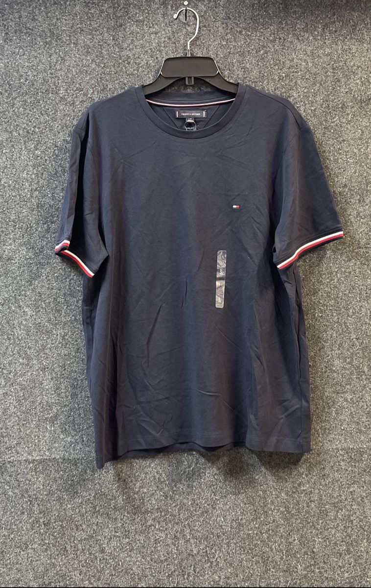 Tommy Hilfiger Men's T-Shirt Navy Blue Regular Fit Crewneck NWT Sz Large