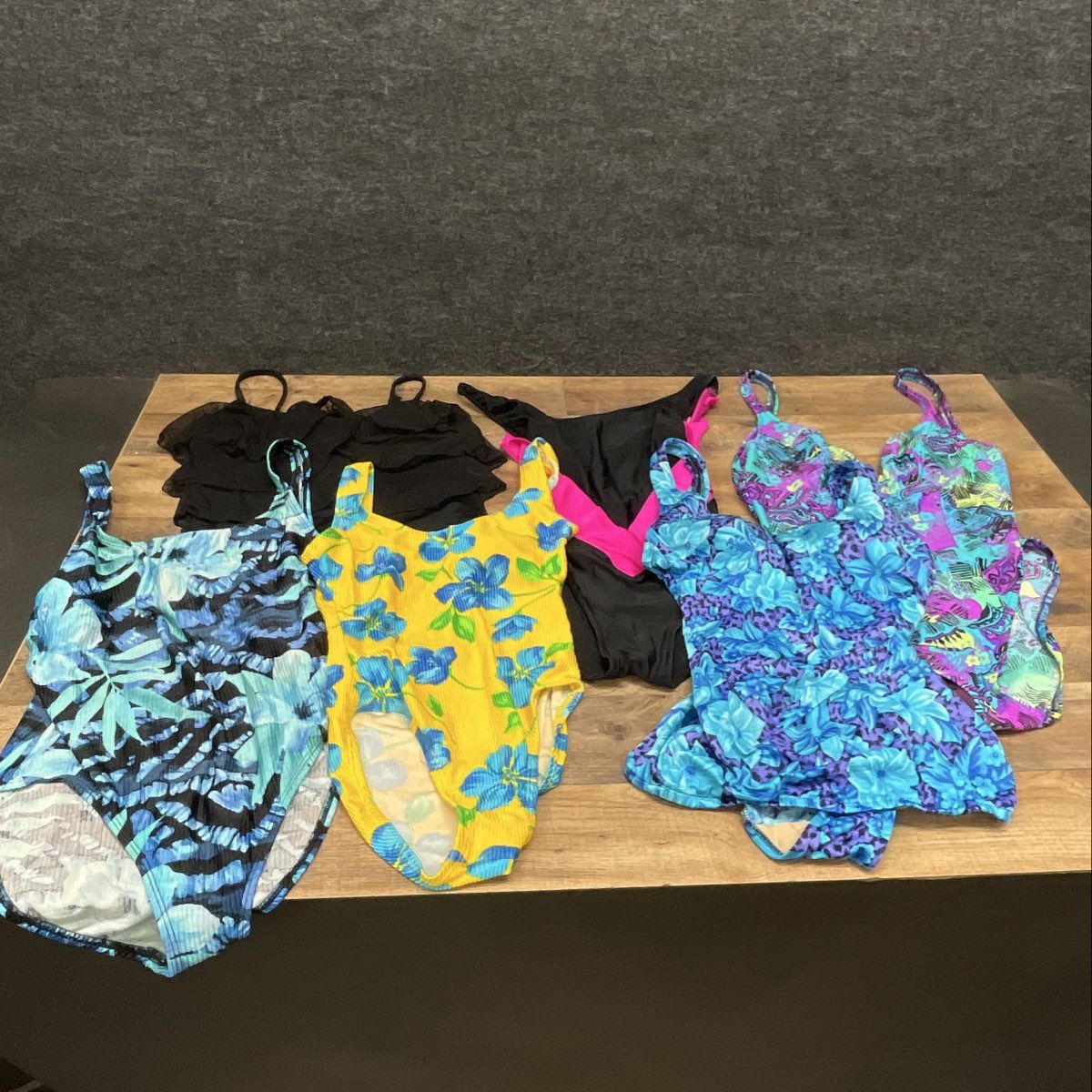 Vintage 90s One Piece Swimsuit Lot of 6 Catalina Maxine Hollywood Sz M 10